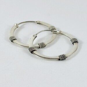 925 Sterling Silver Hoop Earrings